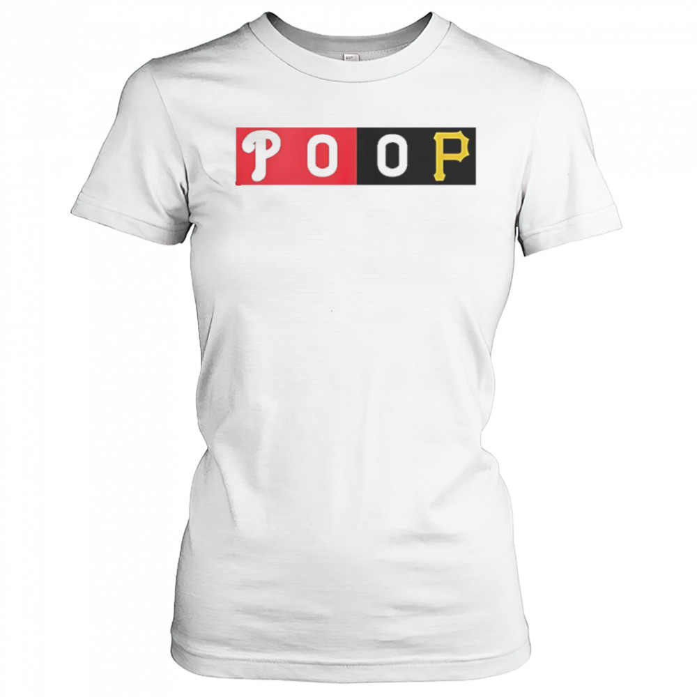 Fans Wearing Commemorative Phillies-Pirates POOP T-Shirt Women's T-shirt