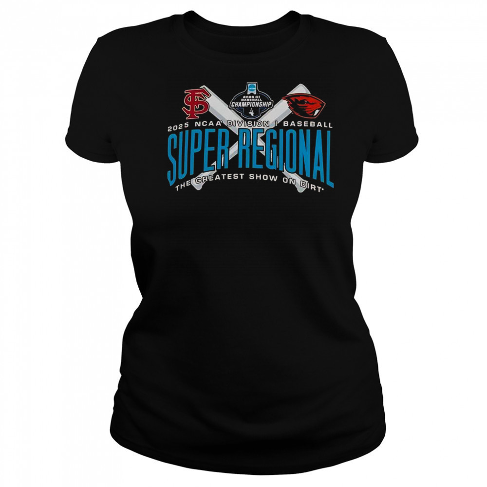 Florida State Seminoles Vs Oregon State Beavers 2025 DI Baseball Super Regional T-Shirt Women's T-shirt
