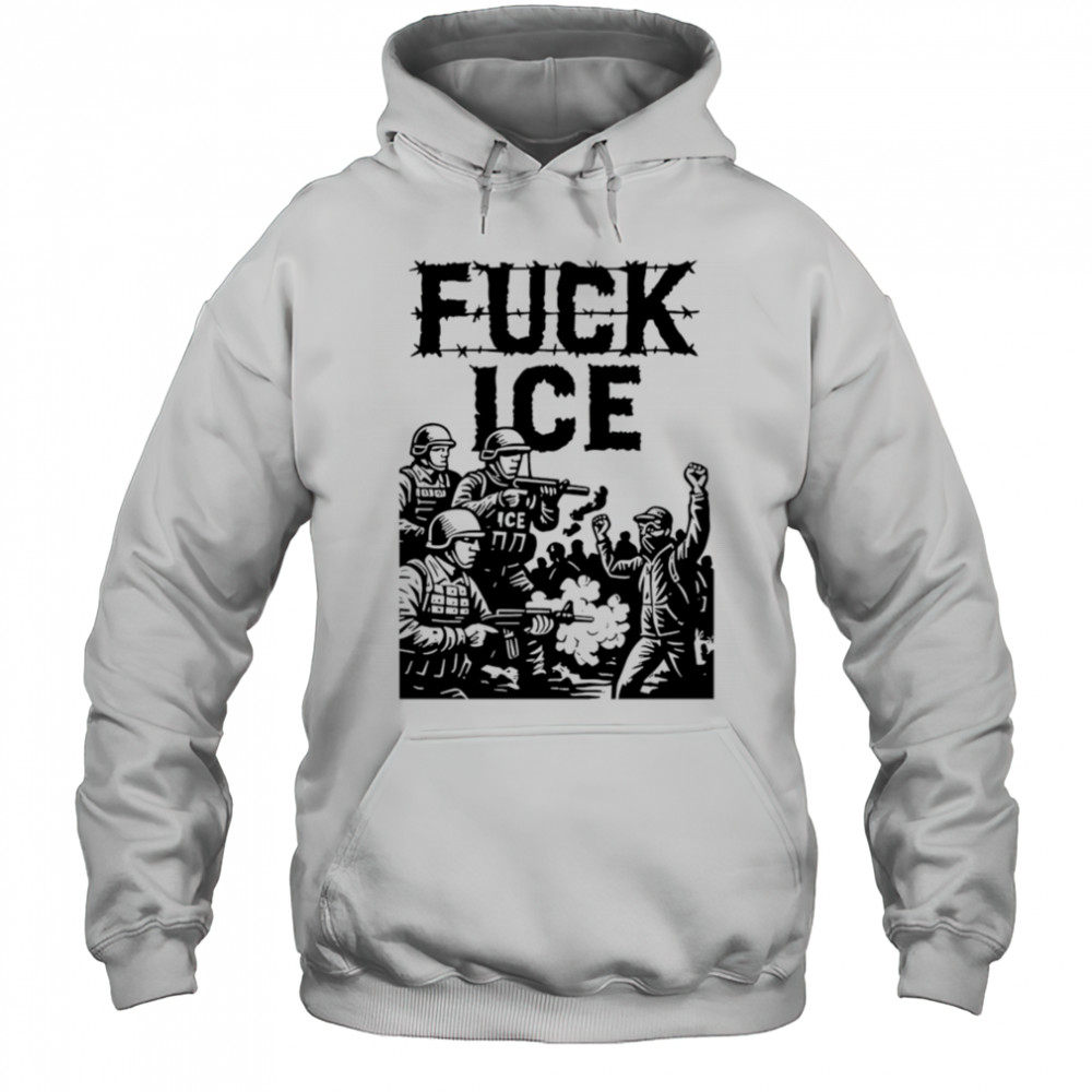 Fuck Ice Barbed Wire Protest Immigration Rights Graphic shirt Hoodie