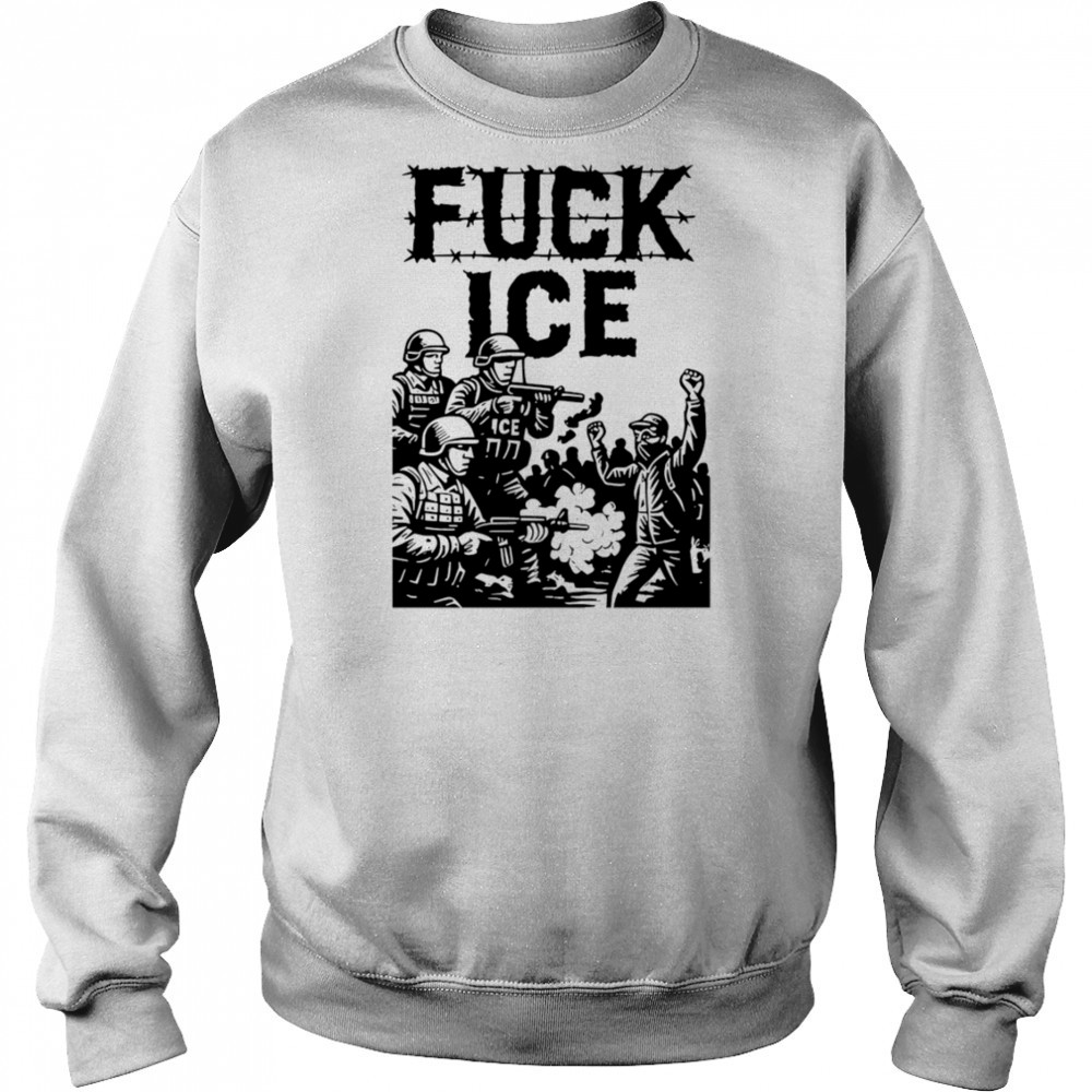 Fuck Ice Barbed Wire Protest Immigration Rights Graphic shirt Hoodie
