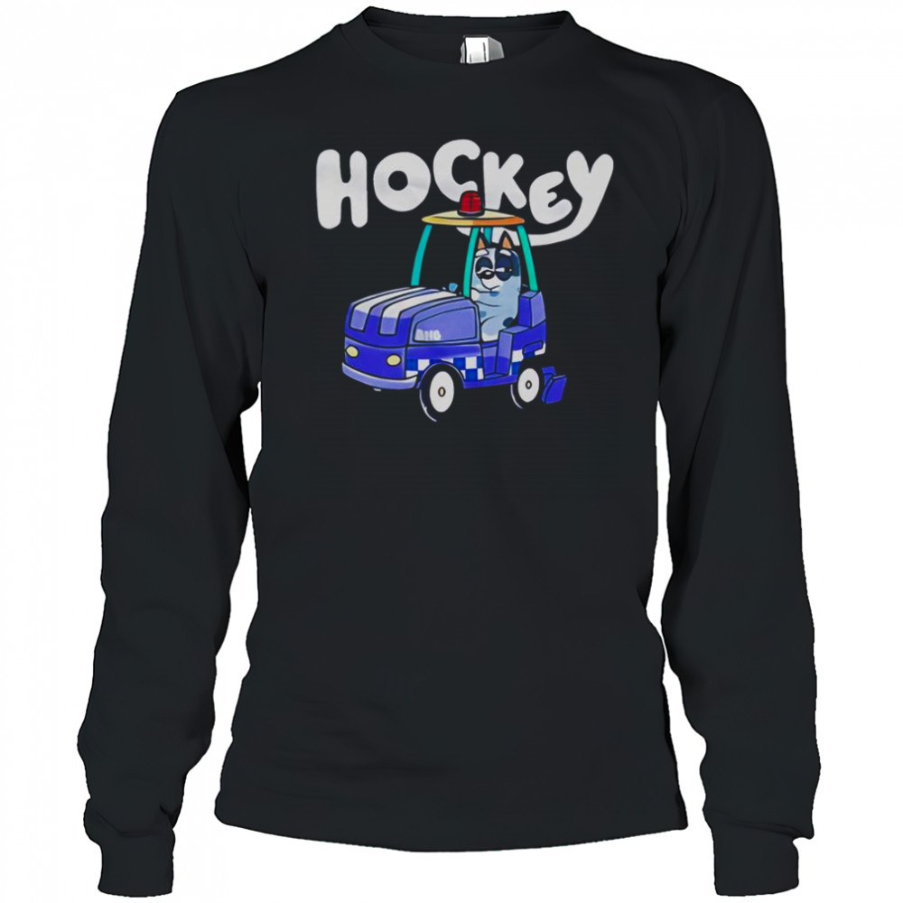 Hockey Bluey Go By Car T-Shirt Long Sleeved