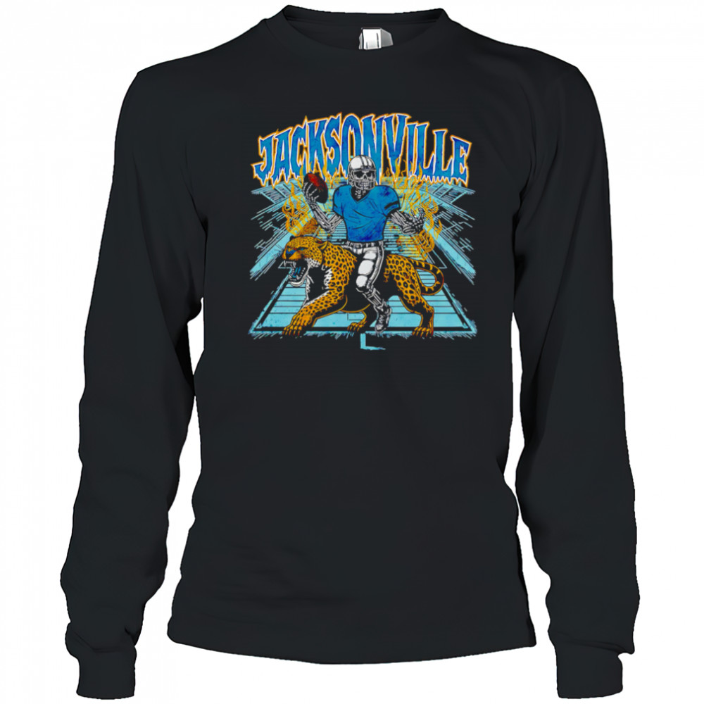 Jacksonville Football Skeleton graphic shirt Long Sleeved