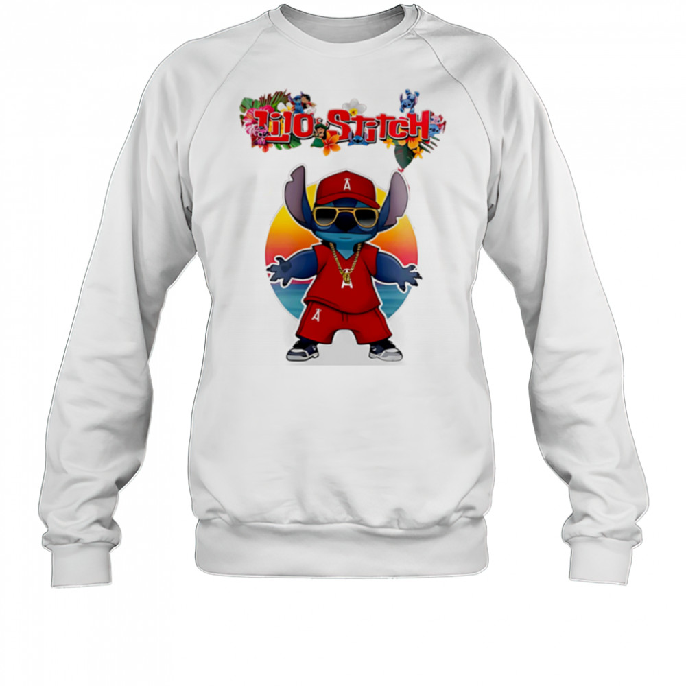 Los Angeles Angels x Lilo and Stitch Baseball shirt Sweatshirt