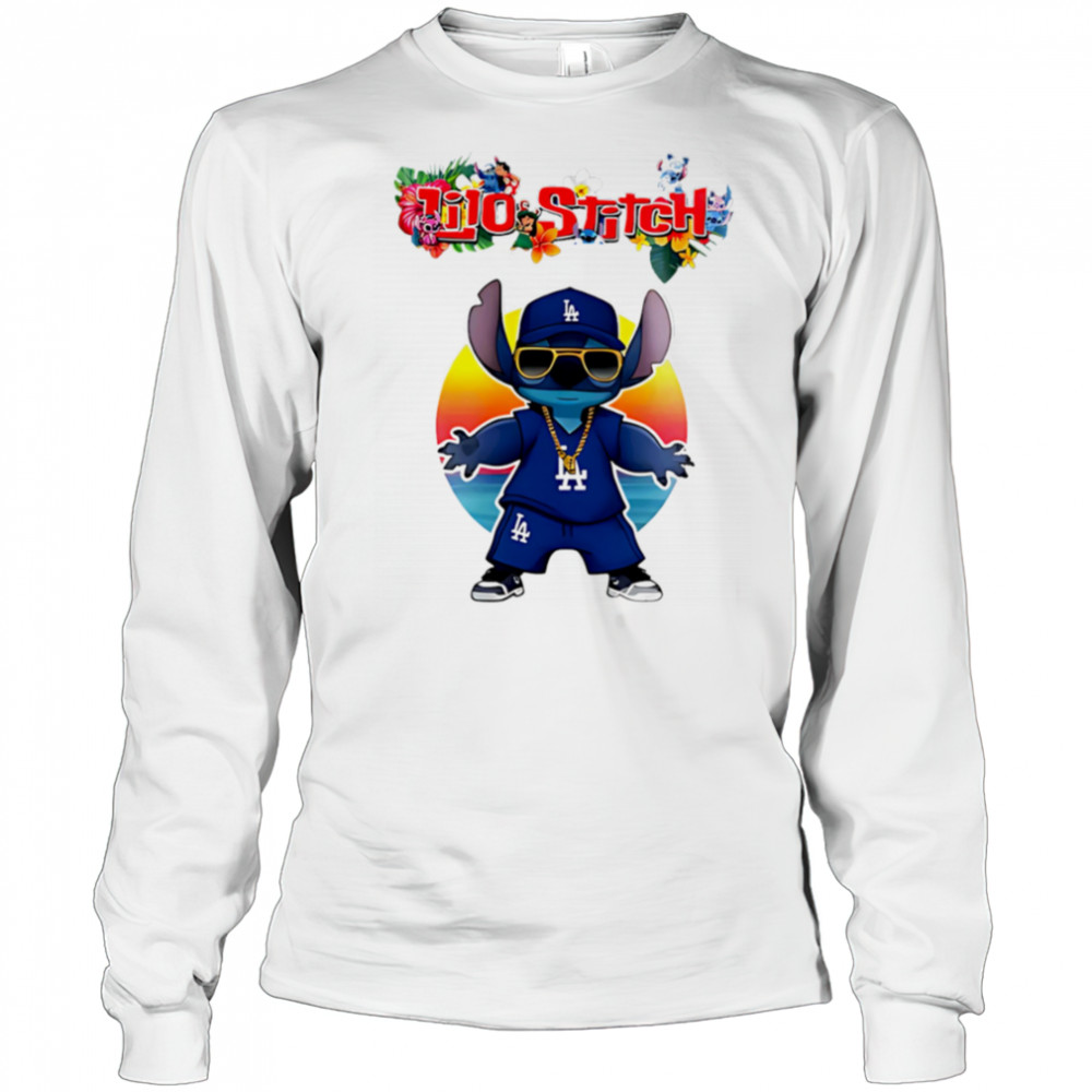 Los Angeles Dodgers x Lilo and Stitch Baseball shirt Long Sleeved