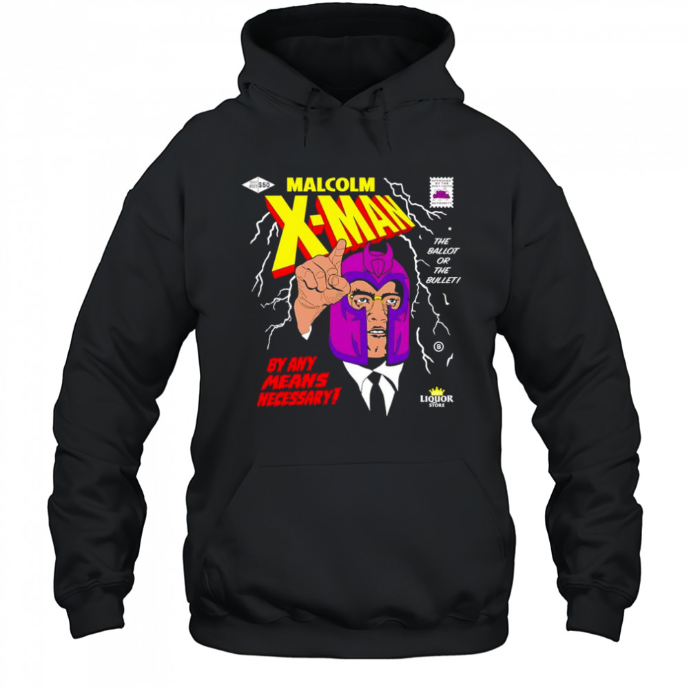 Malcolm X-man by any means necessary shirt Hoodie