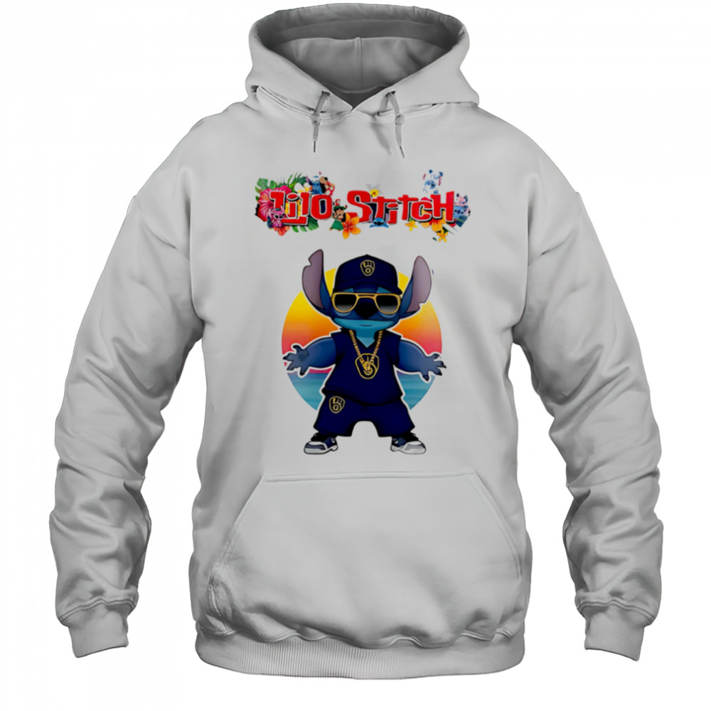 Milwaukee Brewers x Lilo and Stitch Baseball shirt Hoodie
