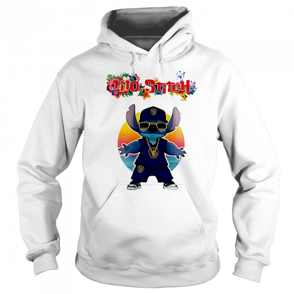 Milwaukee Brewers x Lilo and Stitch Baseball shirt Sweatshirt