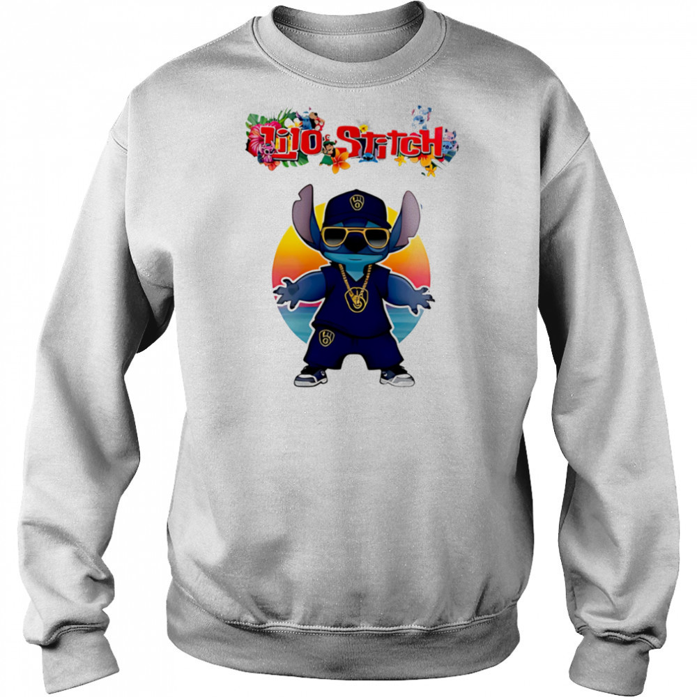 Milwaukee Brewers x Lilo and Stitch Baseball shirt Hoodie