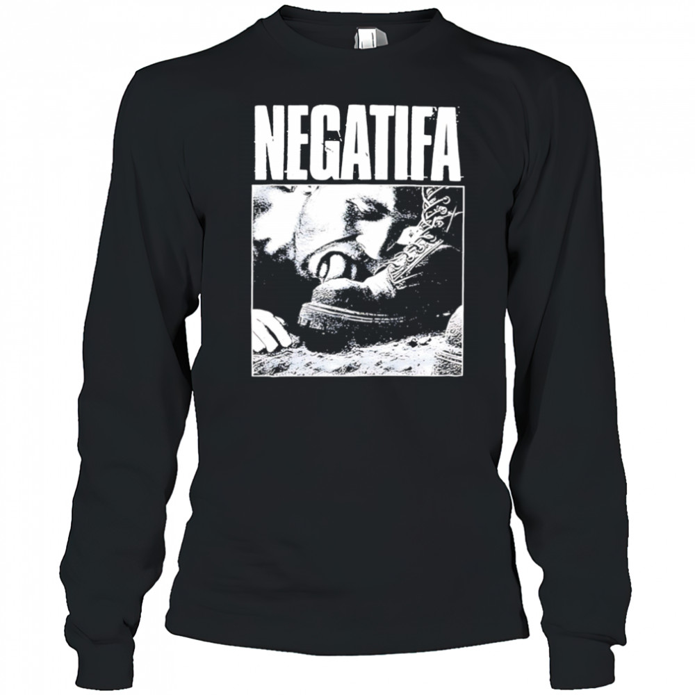 Negatifa licking shoe retro shirt Long Sleeved