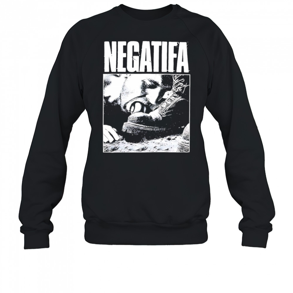 Negatifa licking shoe retro shirt Sweatshirt