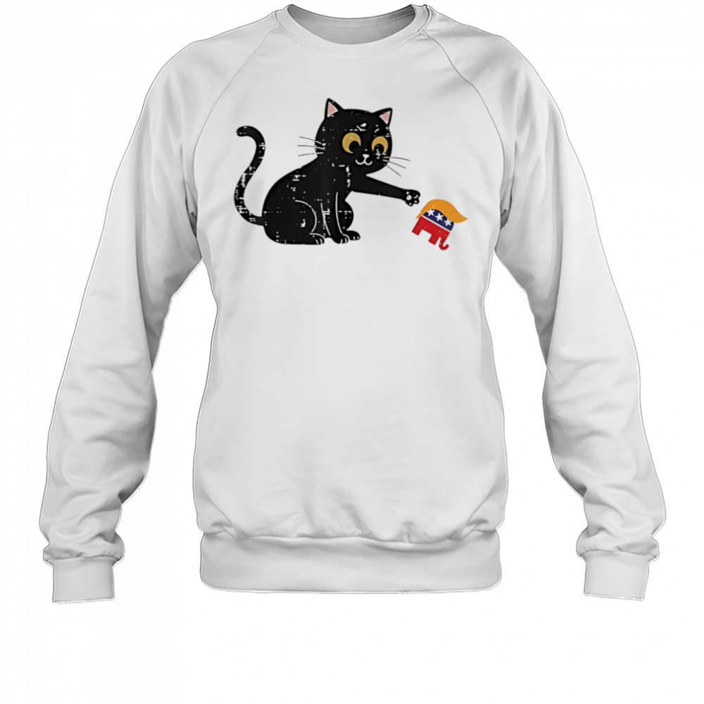 Resist cat tipping elephant protest Trump shirt Sweatshirt