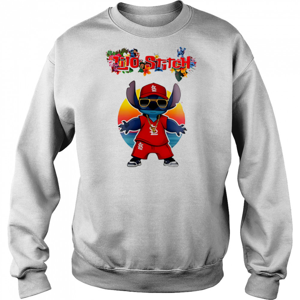 St.Louis Cardinals x Lilo and Stitch Baseball shirt Hoodie