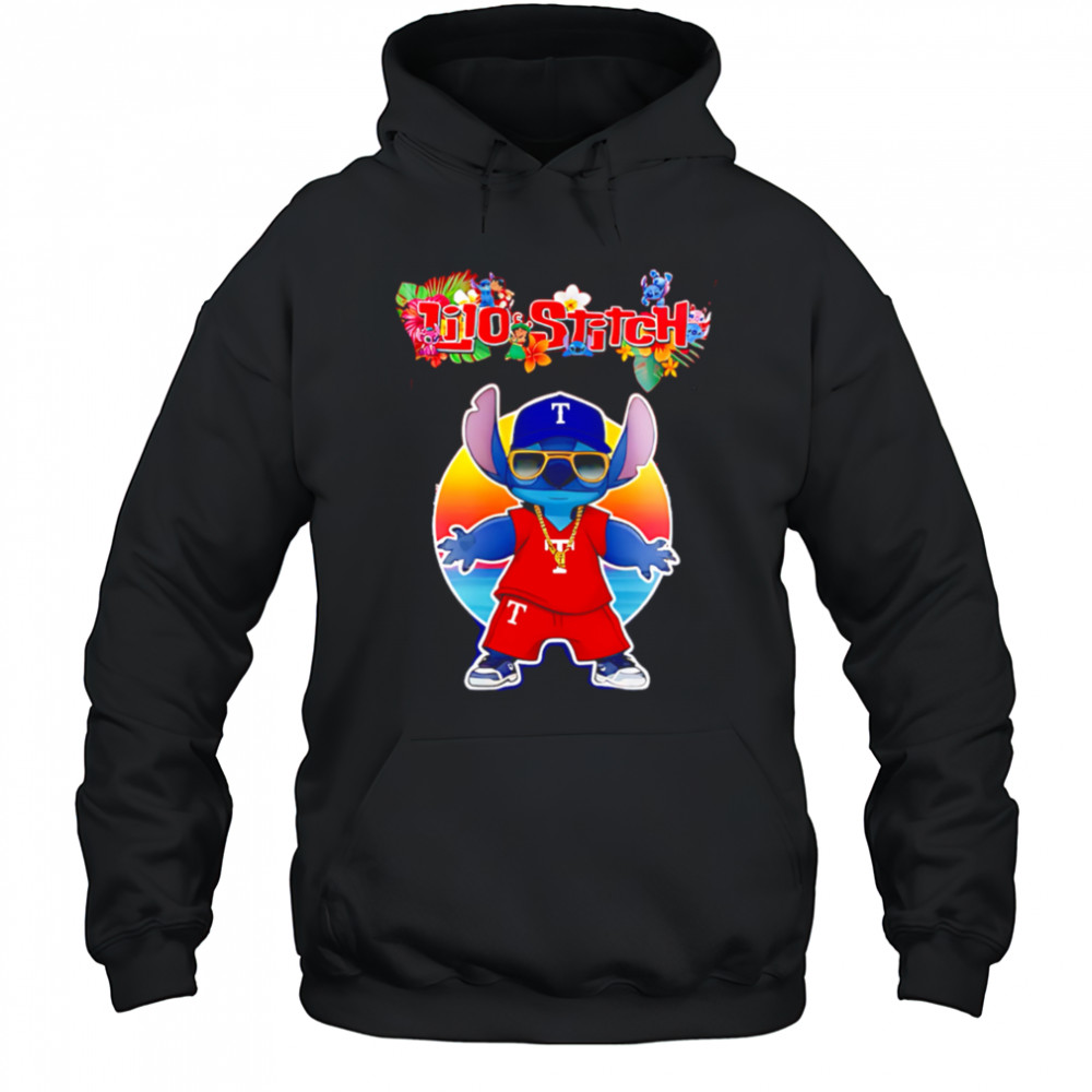 Texas Rangers x Lilo and Stitch Baseball shirt Hoodie