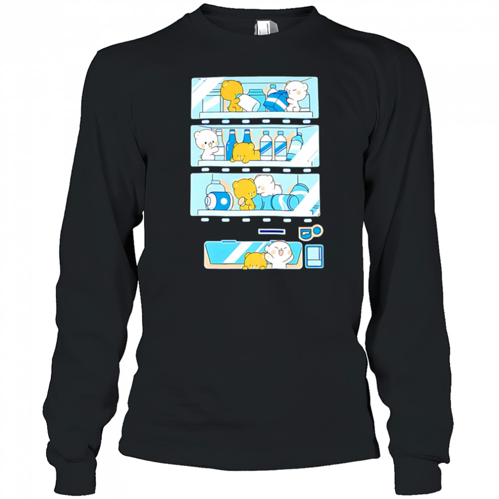 Vending Machine cute pink bears shirt Long Sleeved