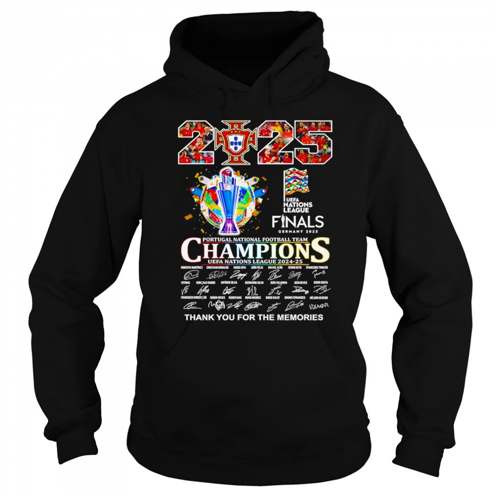 2025 UEFA Nations League Final Portugal National football team Champions thank you for the memories shirt Sweatshirt