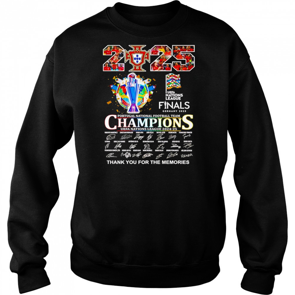 2025 UEFA Nations League Final Portugal National football team Champions thank you for the memories shirt Hoodie