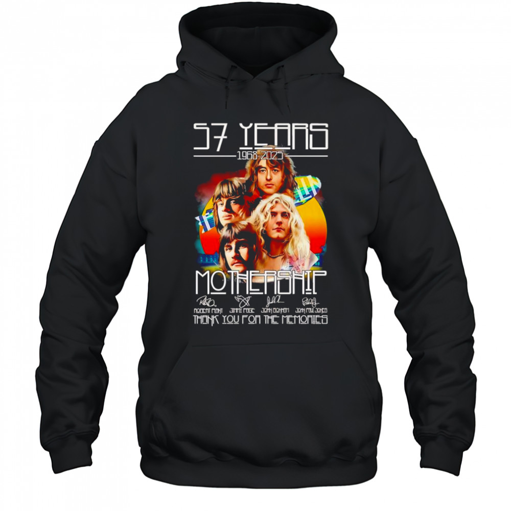 57 years 1968 2025 Mothership thank you for the memories shirt Hoodie