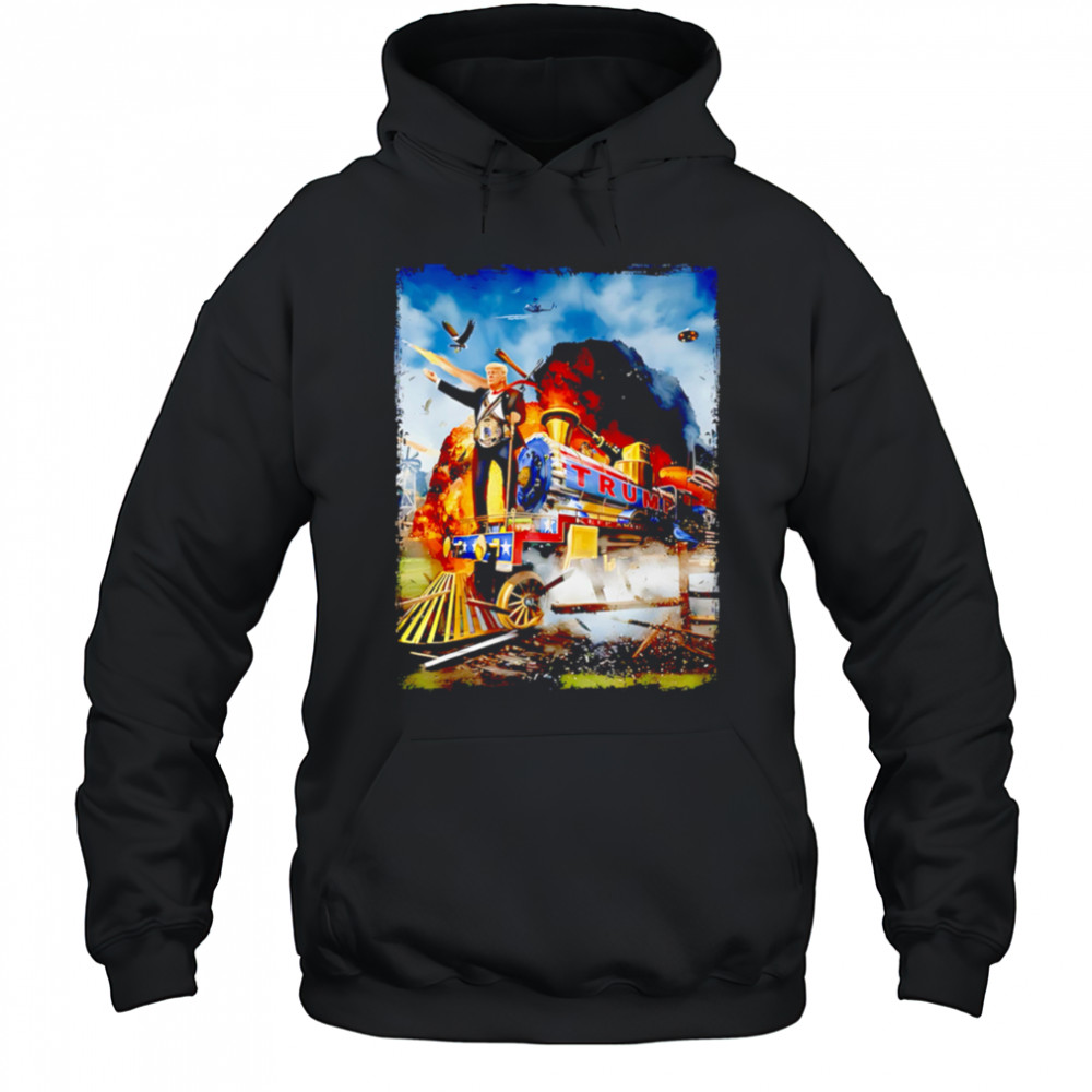 All Aboard The Trump Train Graphic Art shirt Hoodie
