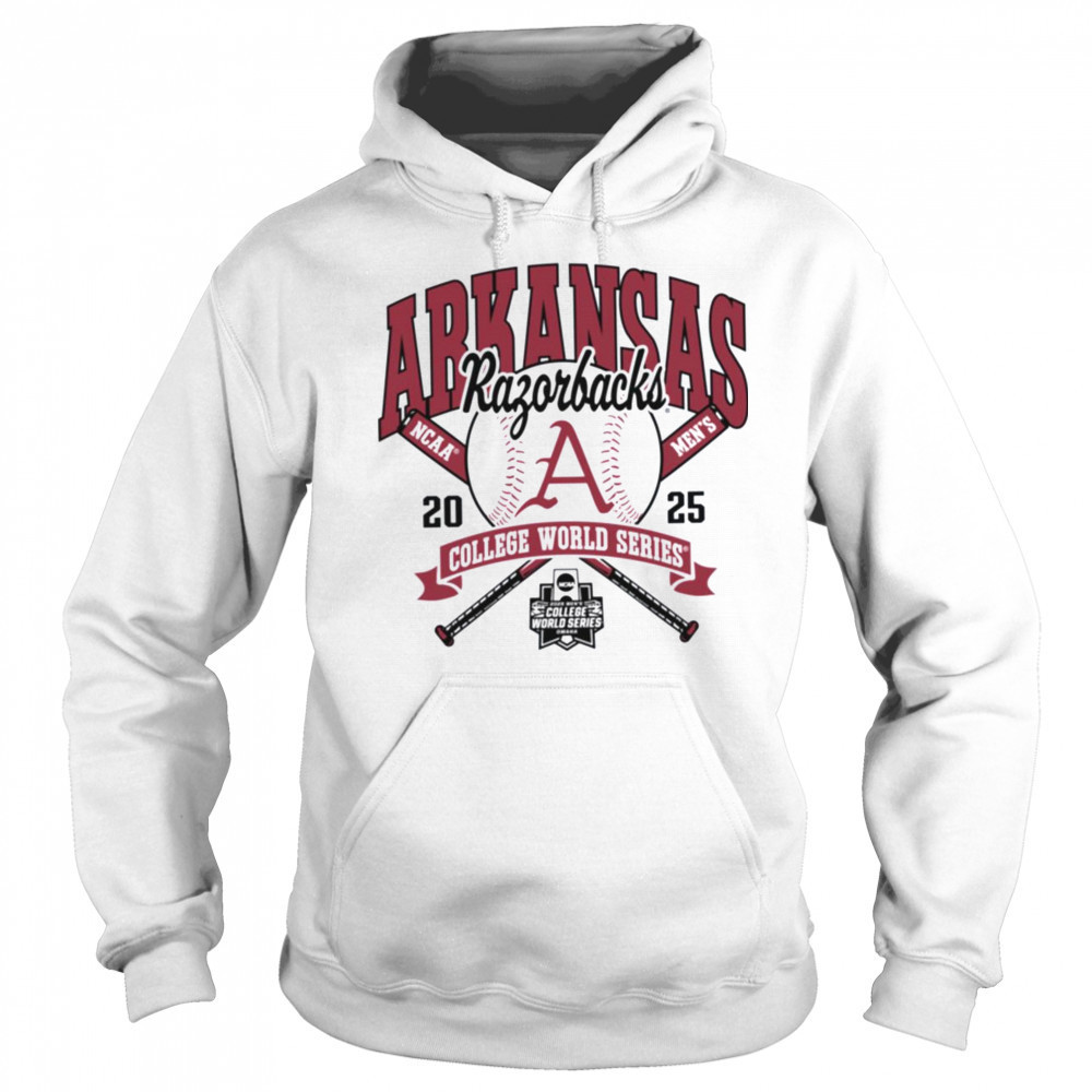 Arkansas Razorbacks College World Series 2025 Baseball Gray Long Sleeve T Shirt Sweatshirt