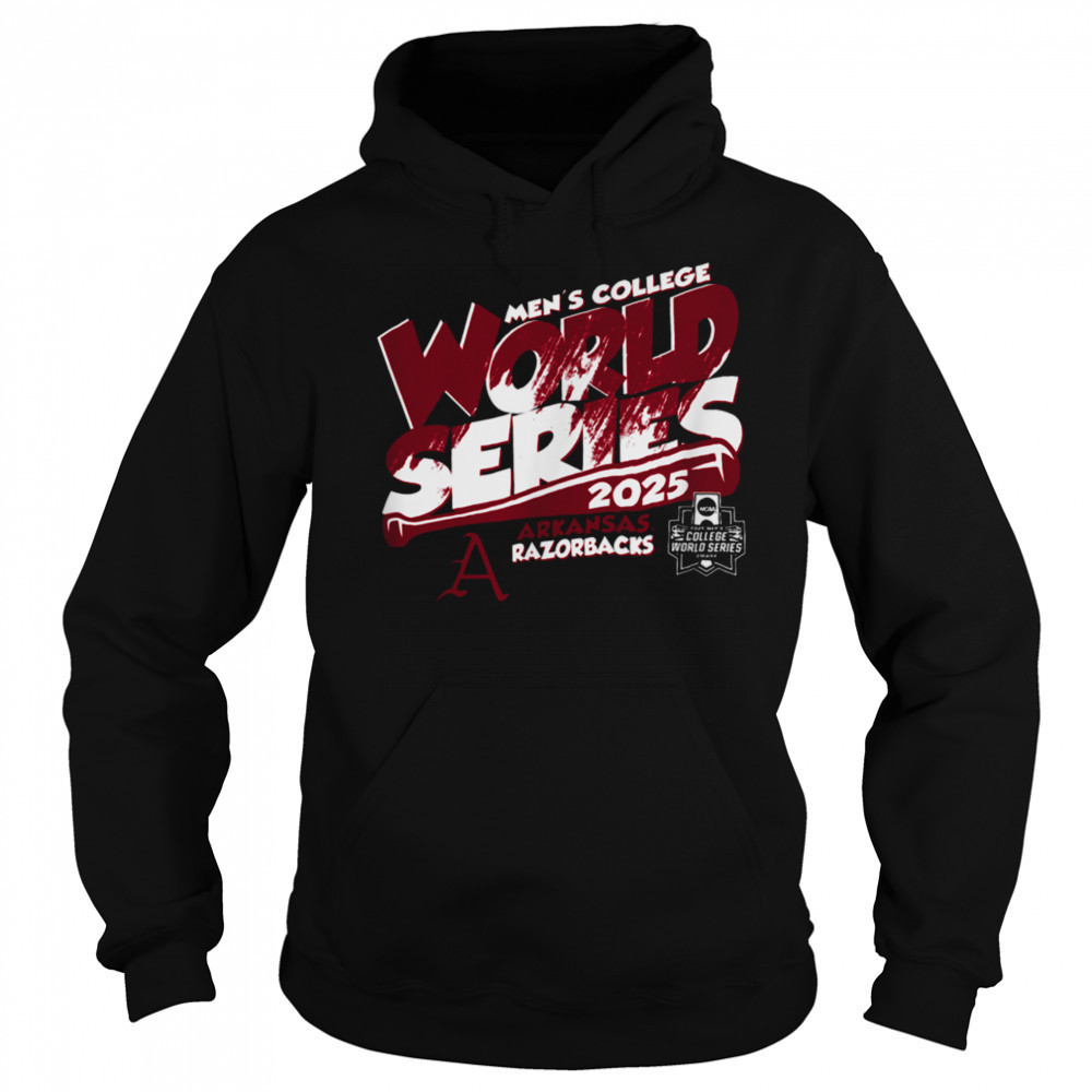 Arkansas Razorbacks MCWS 2025 Baseball Boom Black T Shirt Sweatshirt