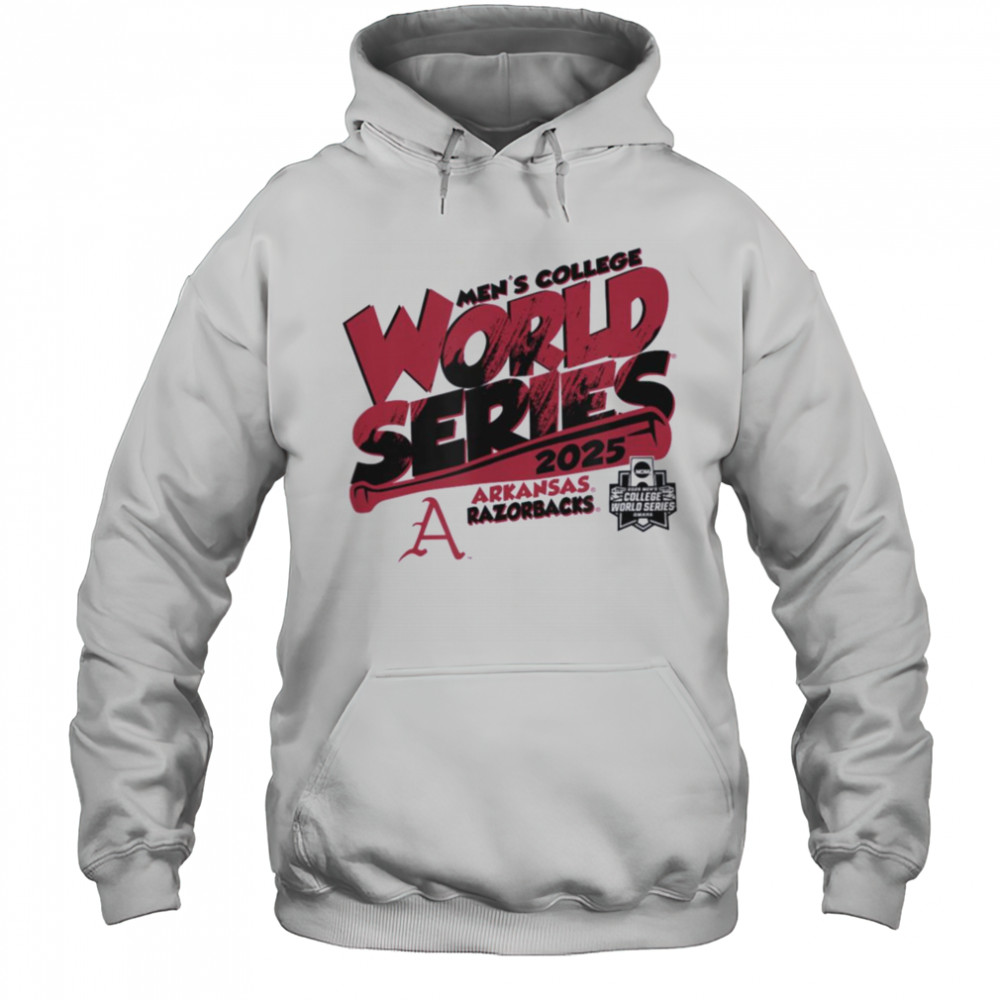 Arkansas Razorbacks MCWS 2025 Baseball Boom White T Shirt Hoodie