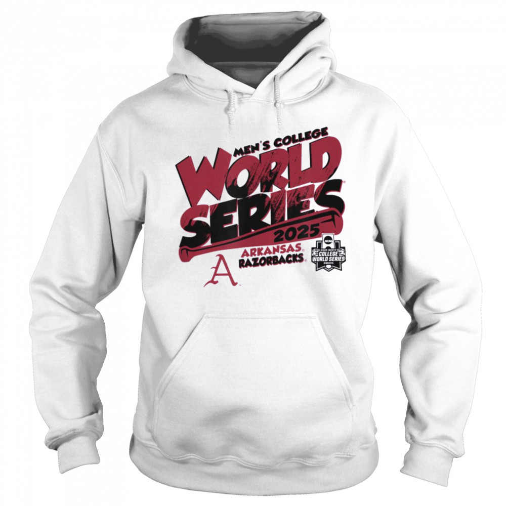 Arkansas Razorbacks MCWS 2025 Baseball Boom White T Shirt Sweatshirt