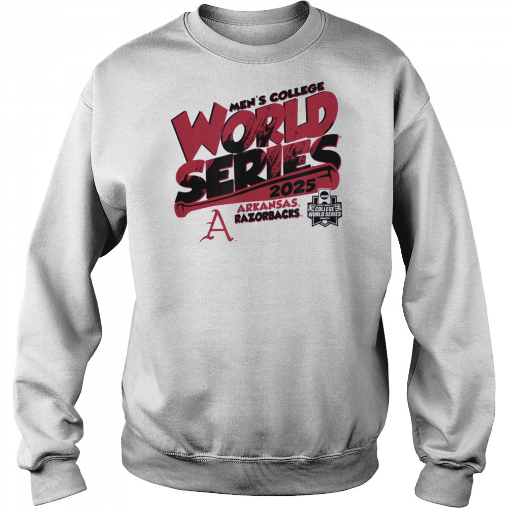 Arkansas Razorbacks MCWS 2025 Baseball Boom White T Shirt Hoodie