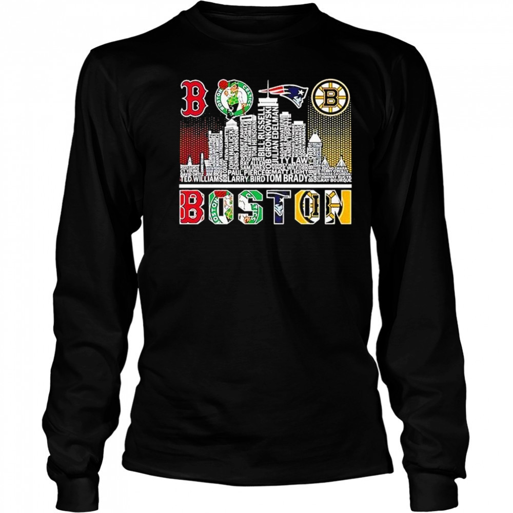 Boston Skyline City Sports Team Logo 2025 Shirt Long Sleeved