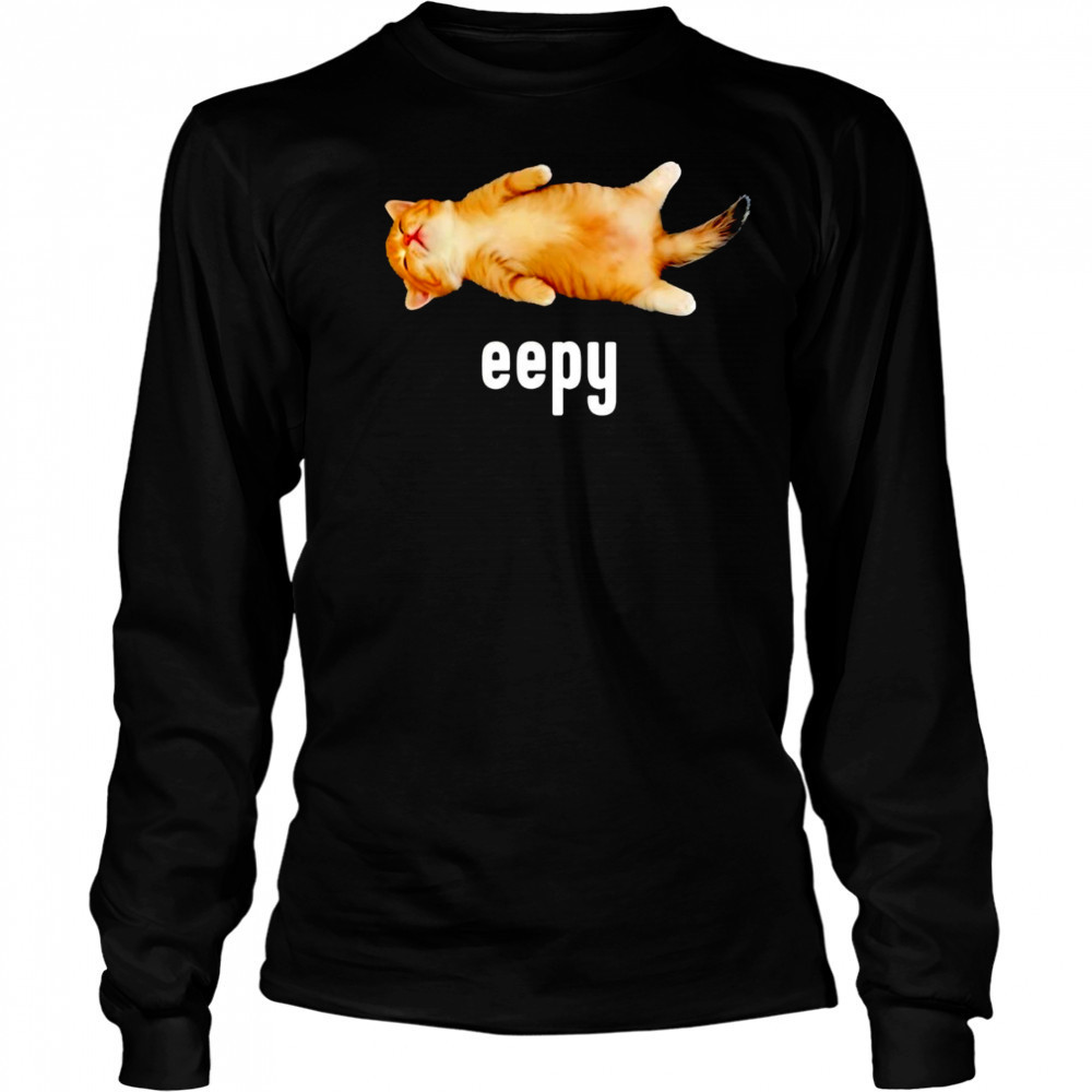 Cat sleeping eepy shirt Long Sleeved