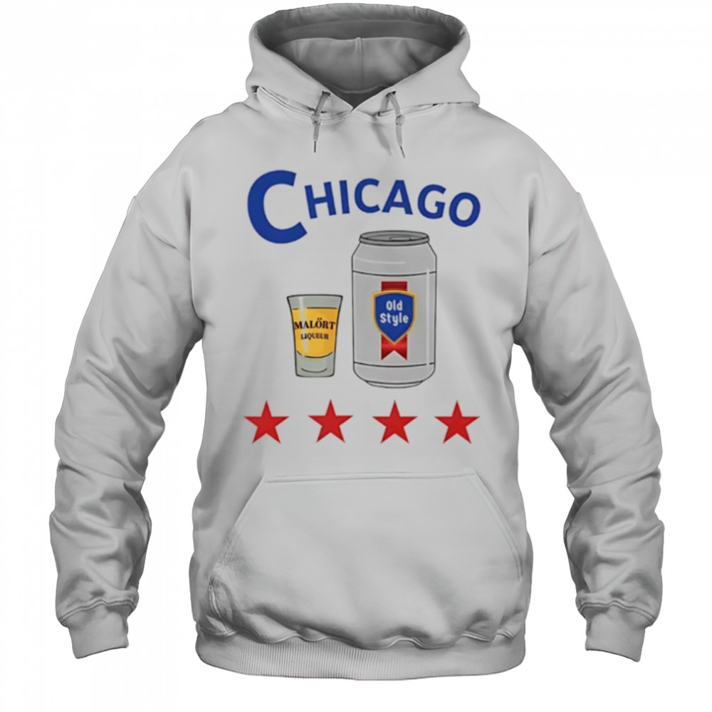 Chicago Malort and Old Style Beer shirt Hoodie