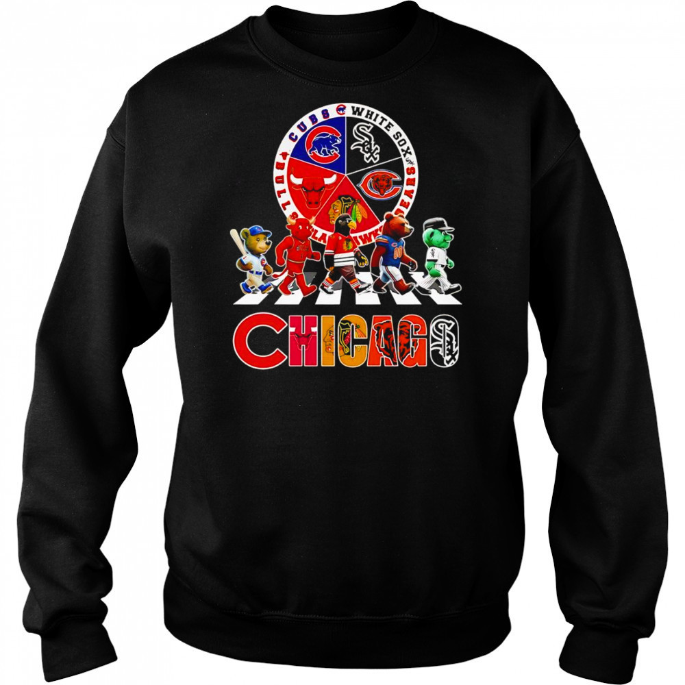 Chicago sports mascot Abbey Road logo shirt Hoodie