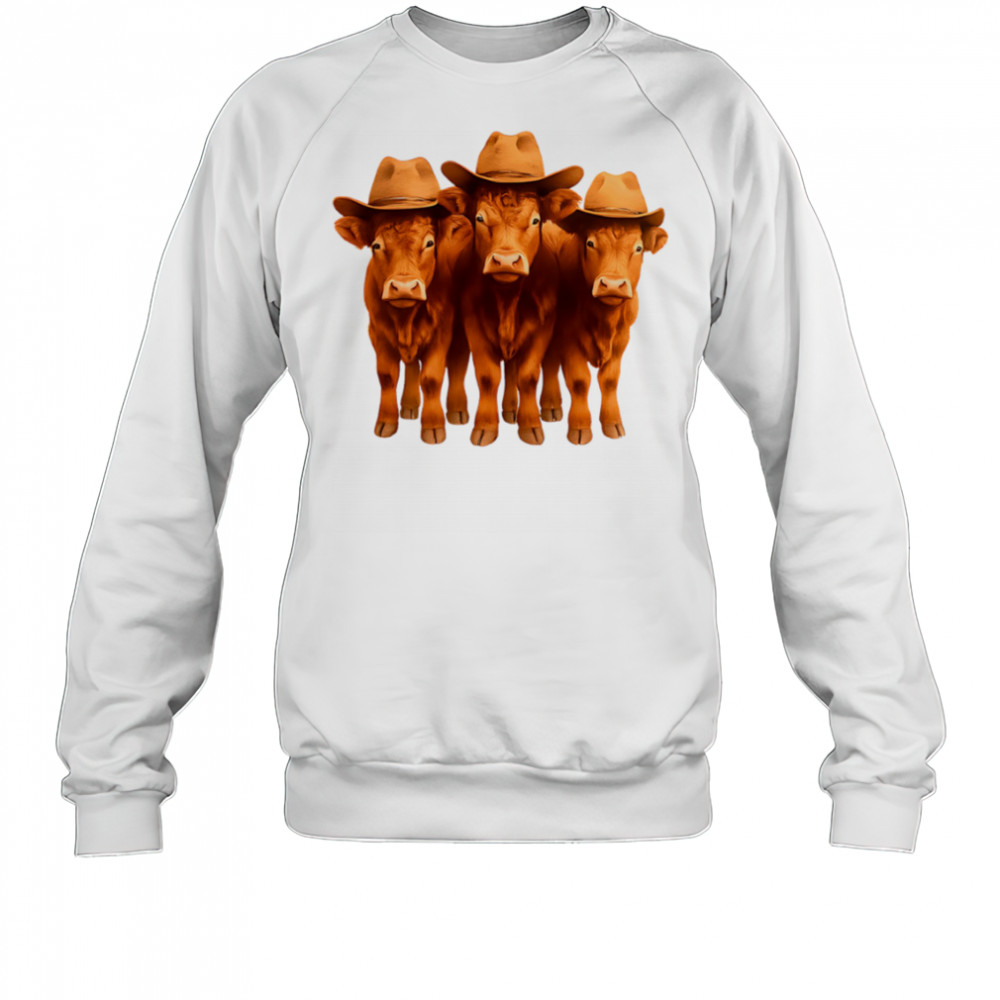 Cowboy Hat Wearing Cows cute shirt Sweatshirt