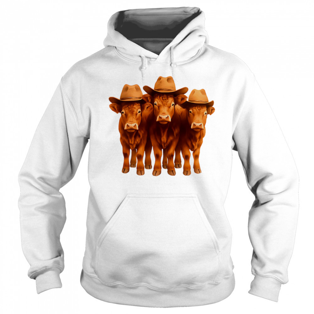 Cowboy Hat Wearing Cows cute shirt Sweatshirt