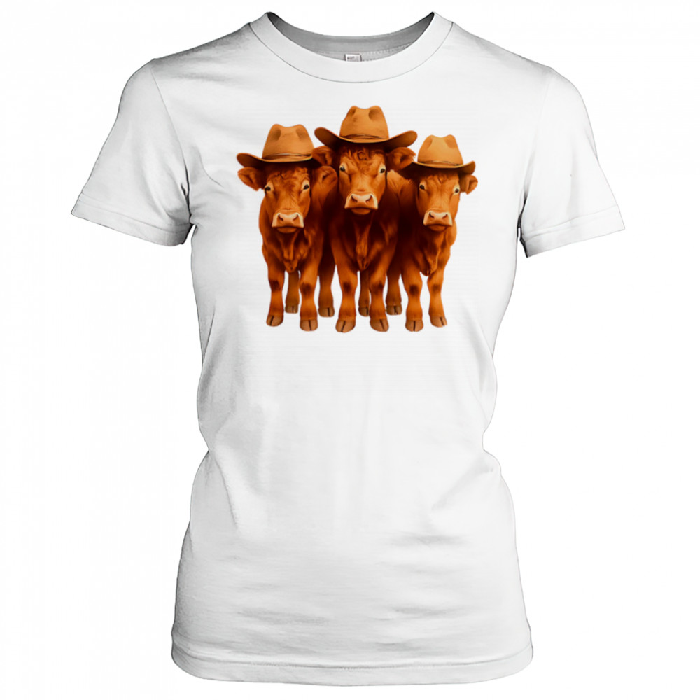 Cowboy Hat Wearing Cows cute shirt Women's T-shirt