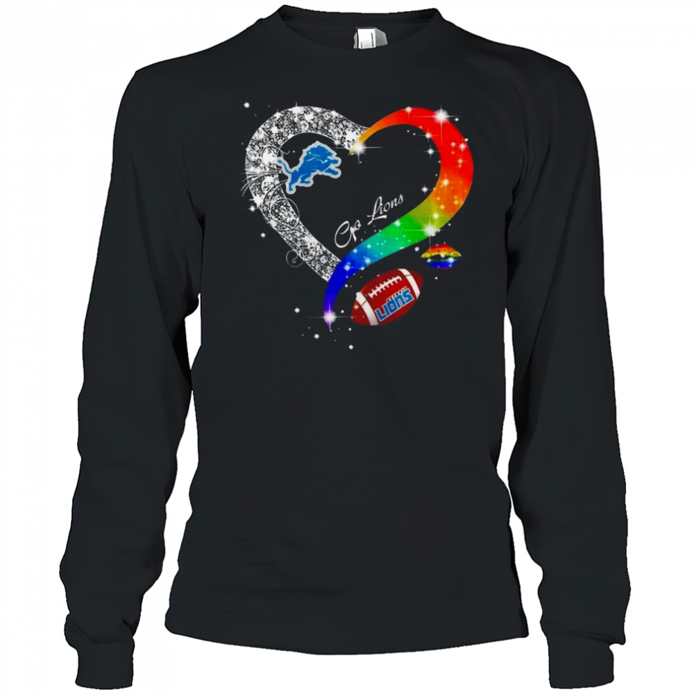 Detroit Lions 2025 LGBT Pride Day Go Lions Vintage Shirt Long Sleeved