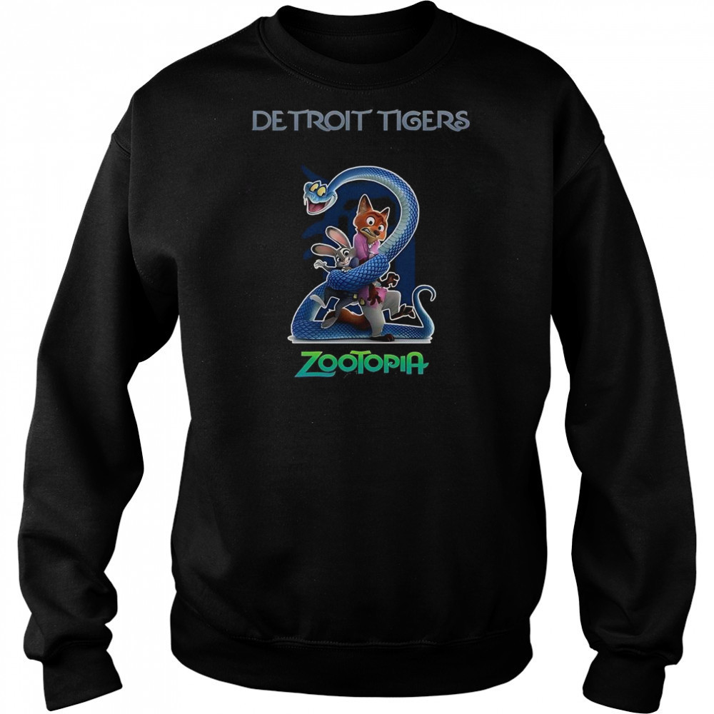 Detroit Tigers Zootopia 2 T-Shirt Hoodie