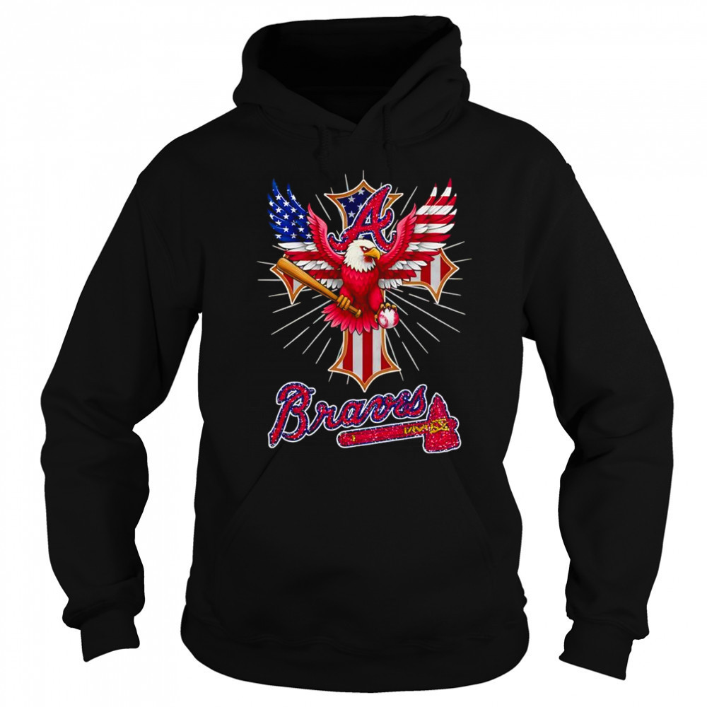Eagle baseball Atlanta Braves American flag shirt Sweatshirt