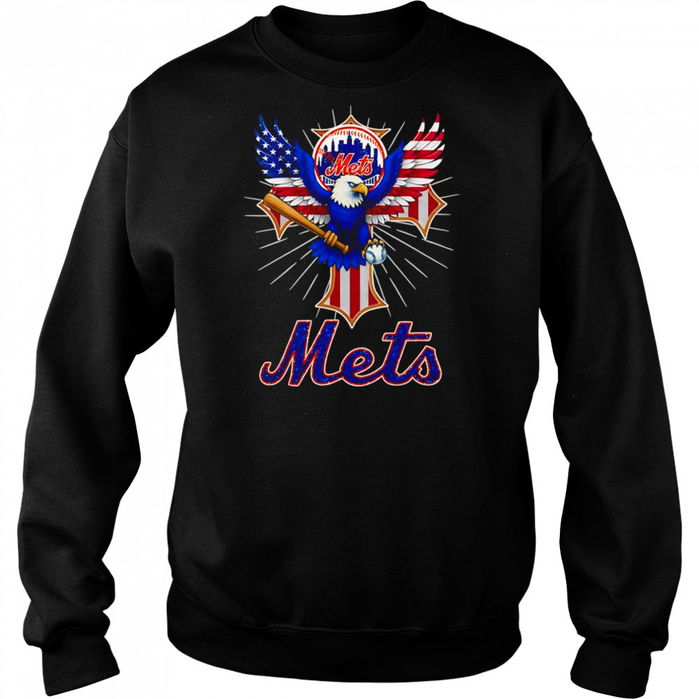 Eagle baseball New York Mets American flag shirt Hoodie