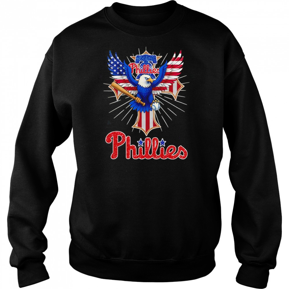 Eagle baseball Philadelphia Phillies American flag shirt Hoodie
