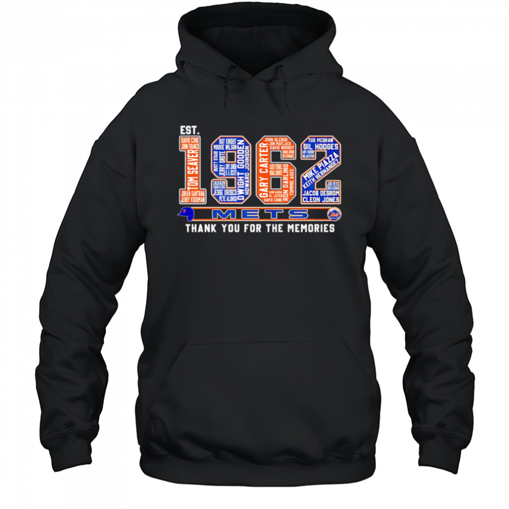 Est 1962 New York Mets Thank You For The Memories shirt Hoodie