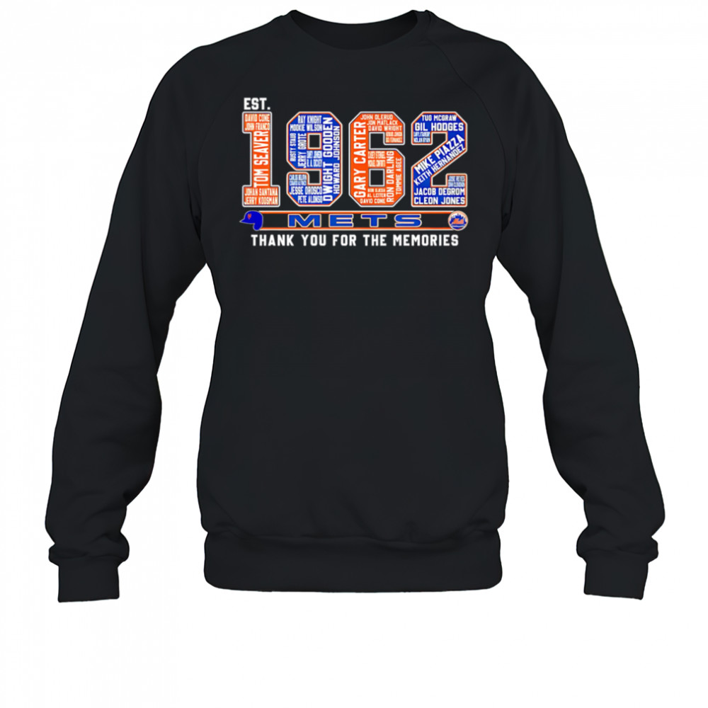 Est 1962 New York Mets Thank You For The Memories shirt Sweatshirt