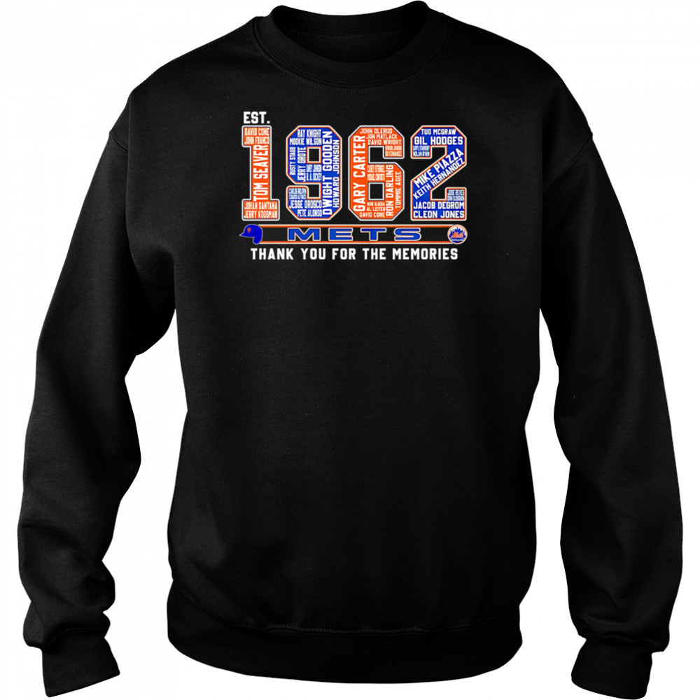 Est 1962 New York Mets Thank You For The Memories shirt Hoodie