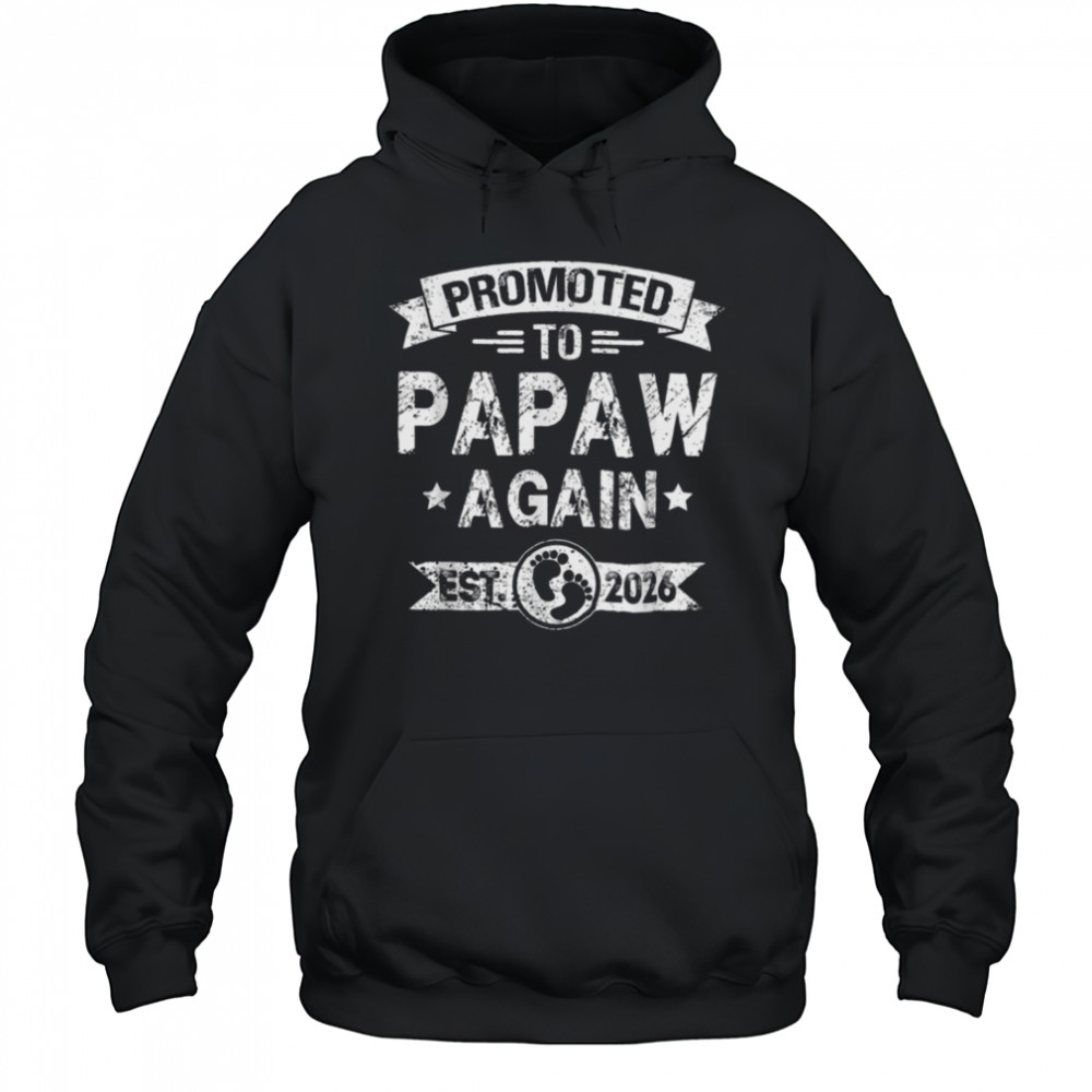Expecting New Dad Promoted To Papaw Again est. 2026 T Shirt Hoodie