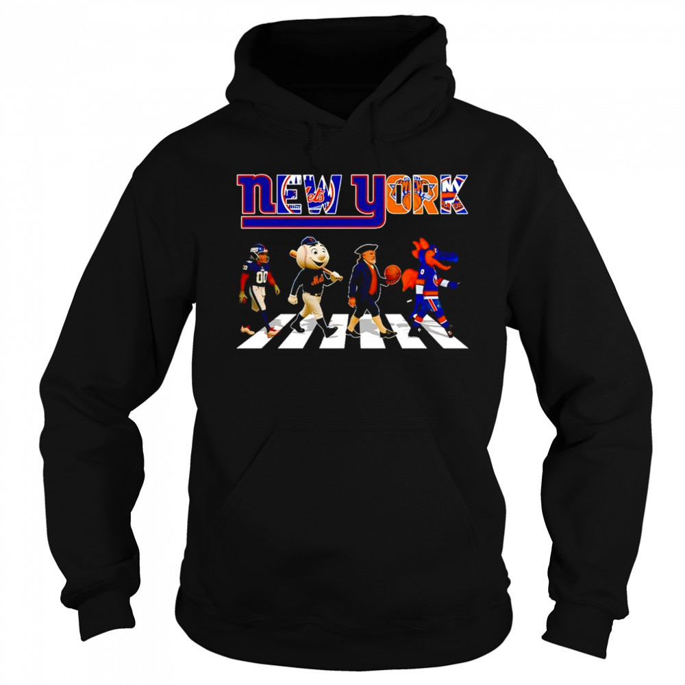 Giants Mets Knicks Islanders sports mascot cross road shirt Sweatshirt