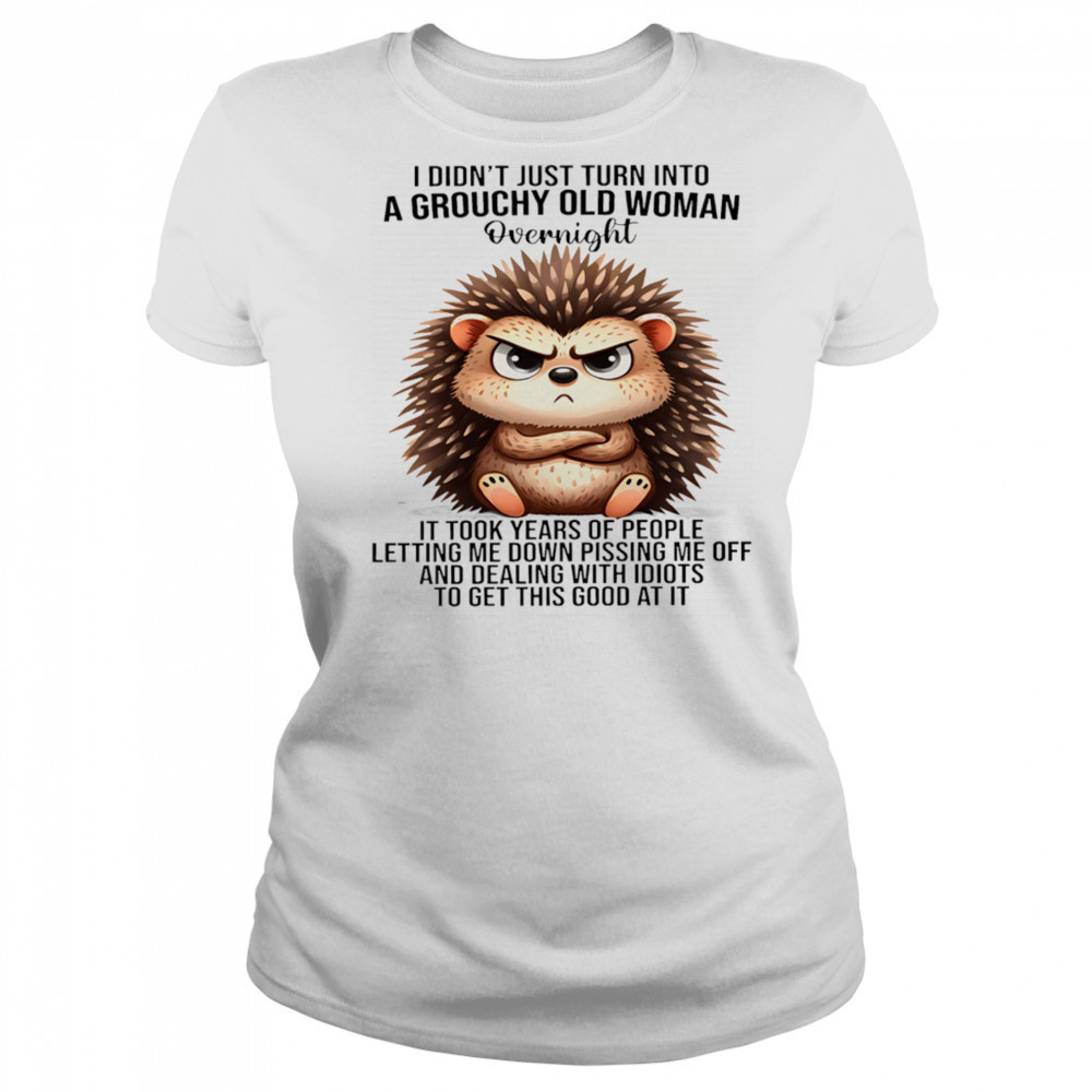 Hedgehog I didn’t just turn into a grouchy old woman overnight it took years of people letting me down shirt Women's T-shirt