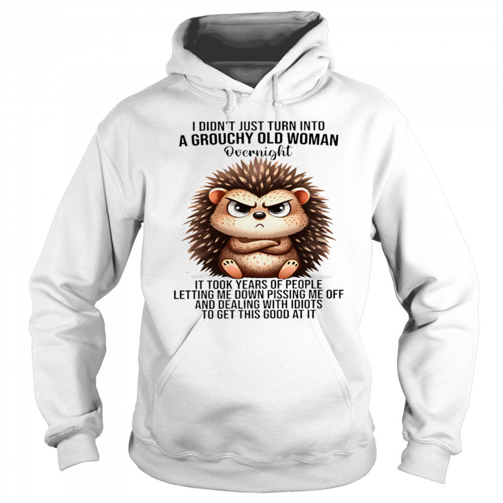 Hedgehog I didn’t just turn into a grouchy old woman overnight it took years of people letting me down shirt Sweatshirt