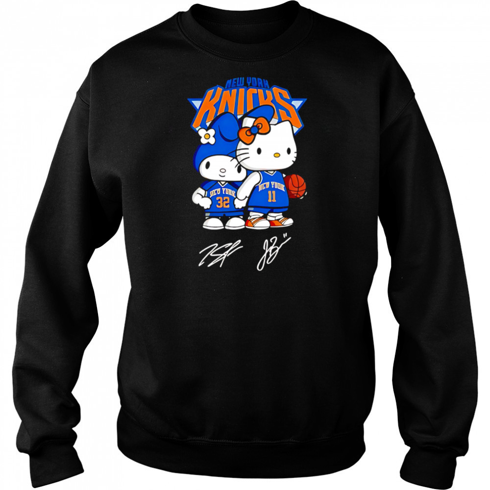 Hello Kitty Knicks Brunson and Towns Signature shirt Hoodie