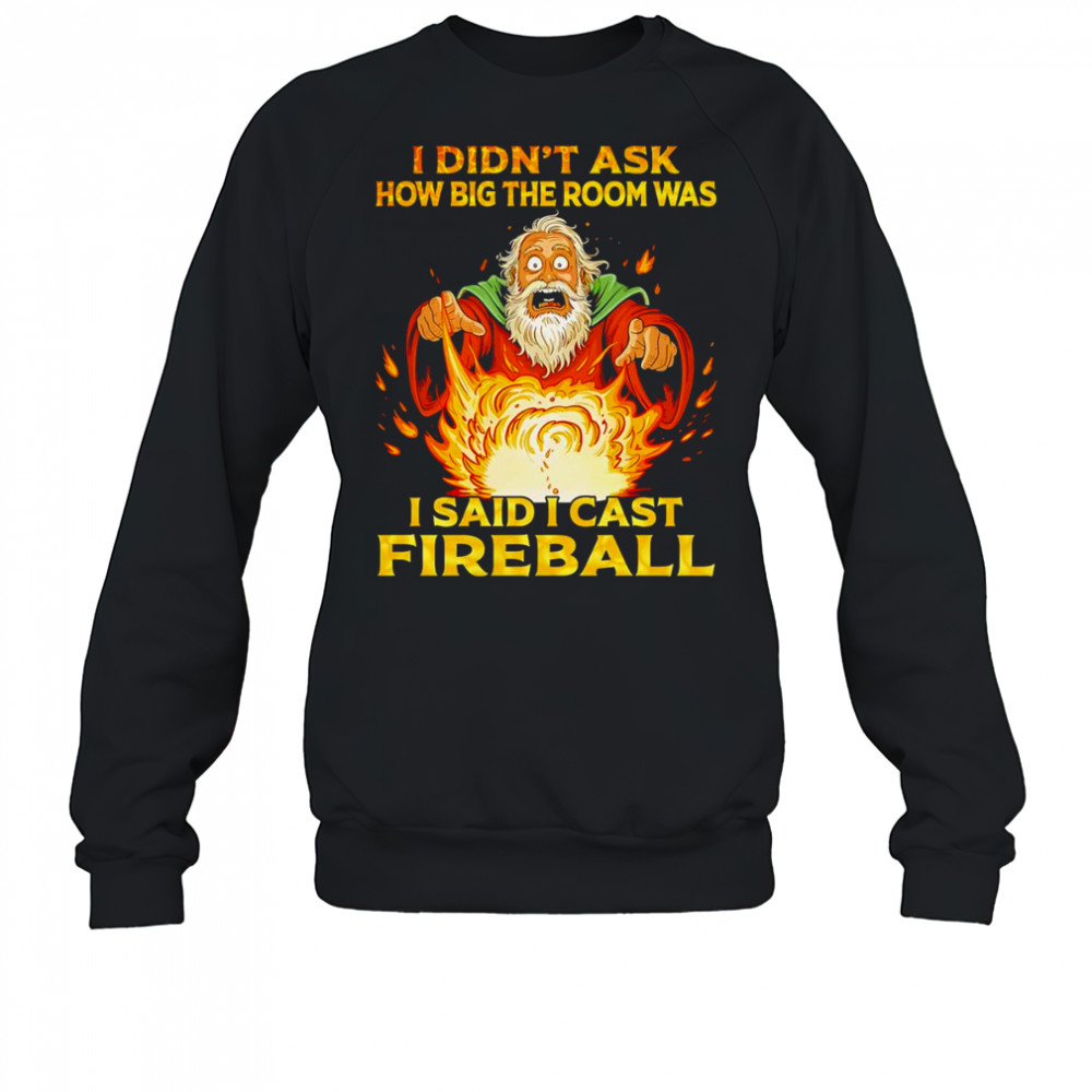I didn’t ask how big the room was I said I cast fireball shirt Sweatshirt