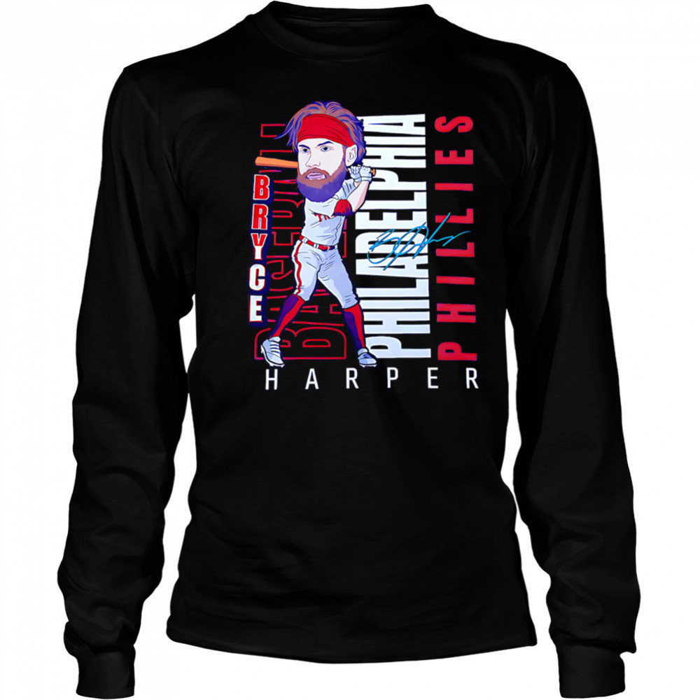 Mlb Philadelphia Phillies Bryce Harper 3 Remix Avatar Big Boys shirt Long Sleeved