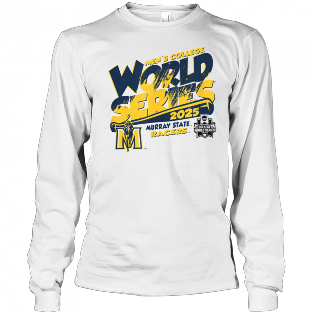 Murray State Racers MCWS 2025 College World Series White T Shirt Long Sleeved